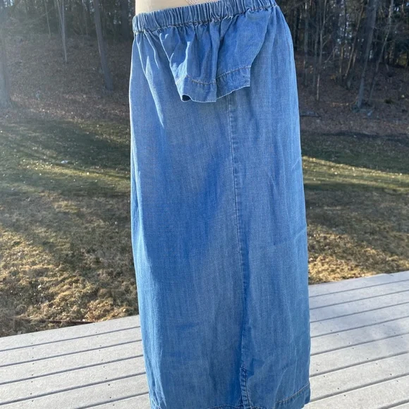 NWOT Cloth & Stone Chambray Off the Shoulder Shift Dress, Small, Blue - Picture 6 of 14